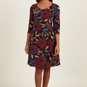 Boden Black Multi-Floral Sheath Dress Size 8R